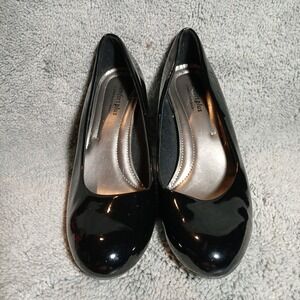 Black Patent Leather High Heels Size 8 Comfort Plus By Predictions